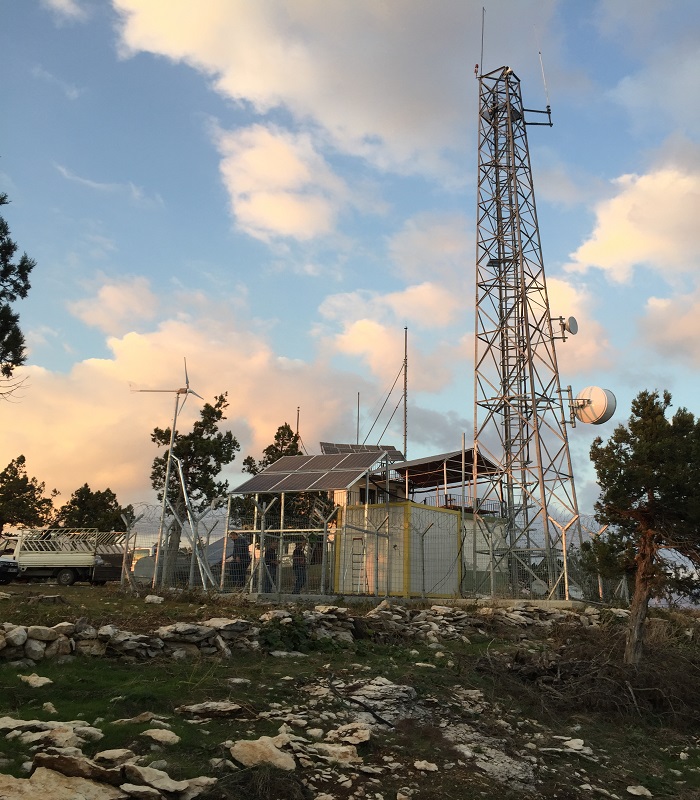 Solar Power Plant + Wind Turbine for Telecom Towers